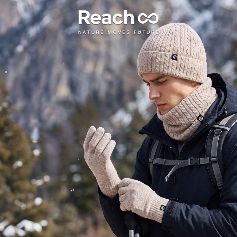Wool Glove Lined - Ensemble tricoté pour homme et femme,
