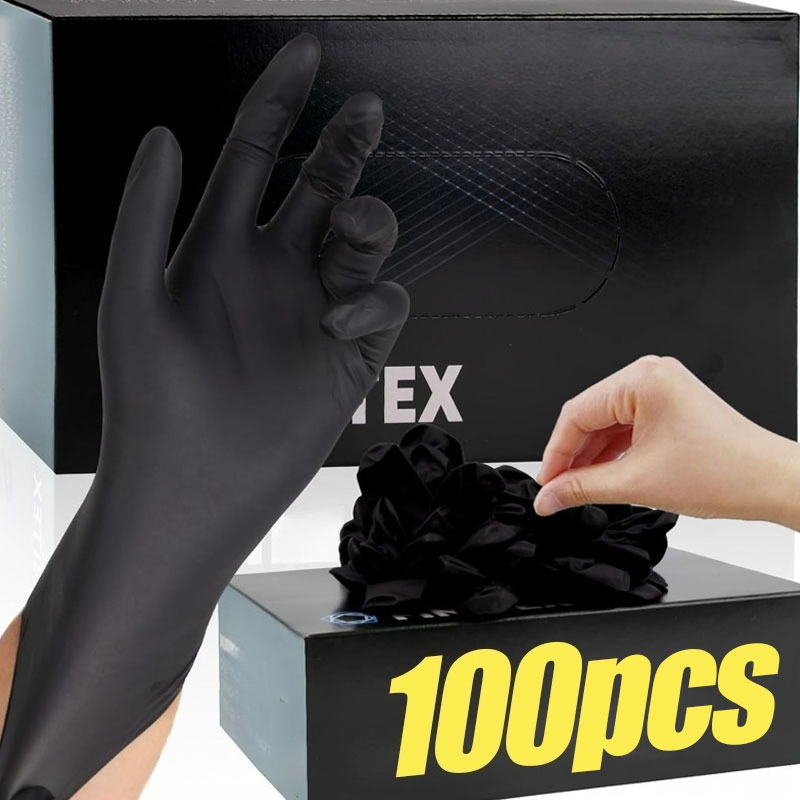 Gants jetables noirs unisexes, - Latex Disposable Glove avis et prix