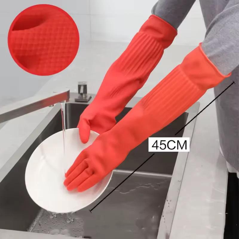 Gants de vaisselle longs en ca - Dish Glove Rubber avis et prix