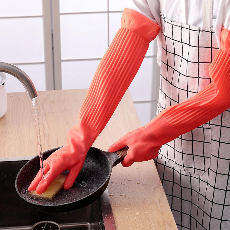 Gants de vaisselle longs en ca - Dish Glove Rubber avis et prix