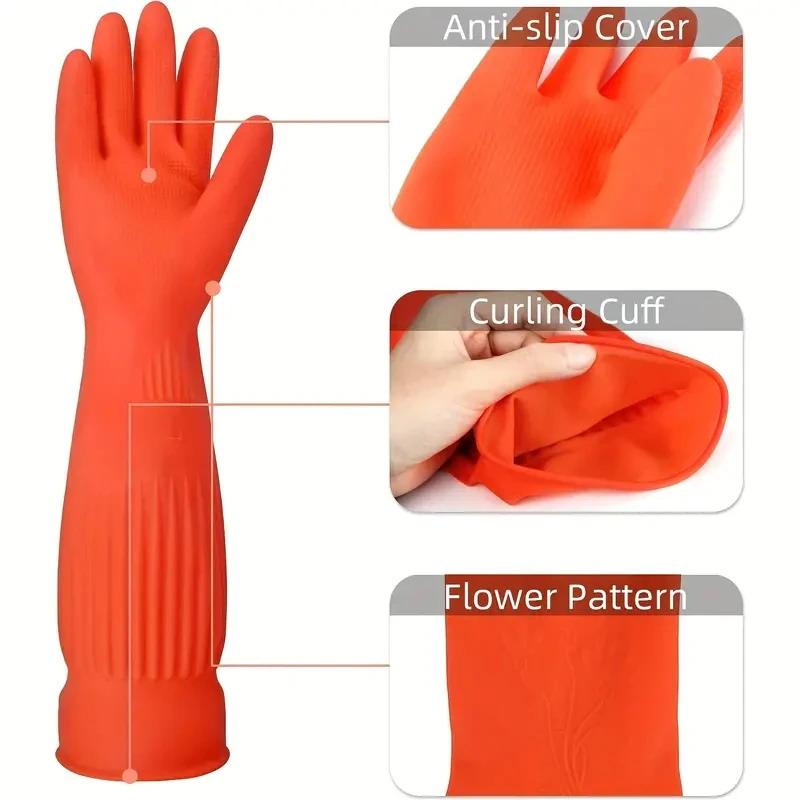 Gants de vaisselle longs en ca - Dish Glove Rubber avis et prix